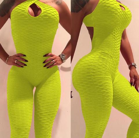 Backless Yoga Jumpsuit with Cross Design Full Bodysuit Tracksuit