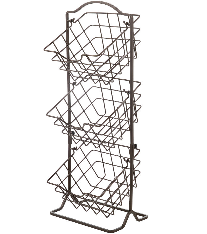 Multi-Layer Iron Storage Shelf for Home & Kitchen Organization