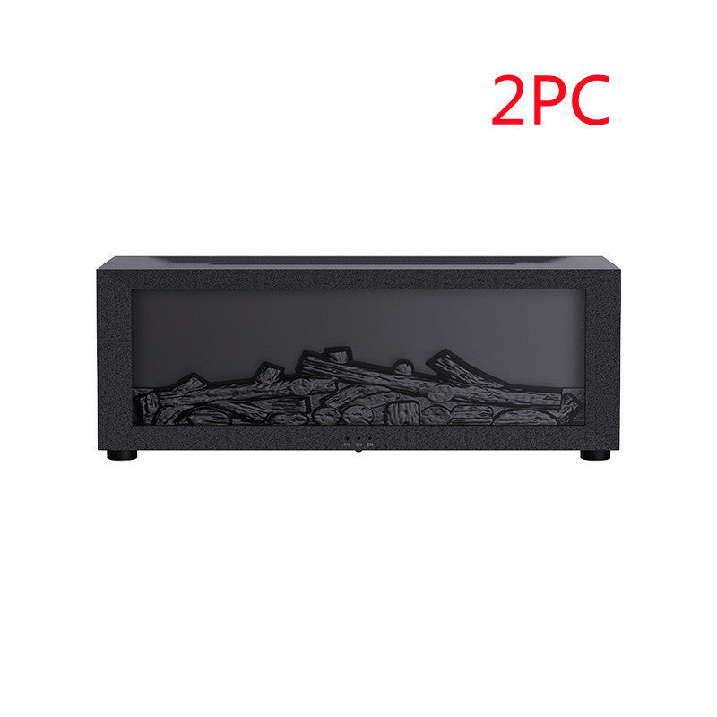Flame Aromatherapy Machine Colorful Essential Oil Diffuser Home Large Fog Volume Flame Humidifier 3D Flame Fireplace Machine