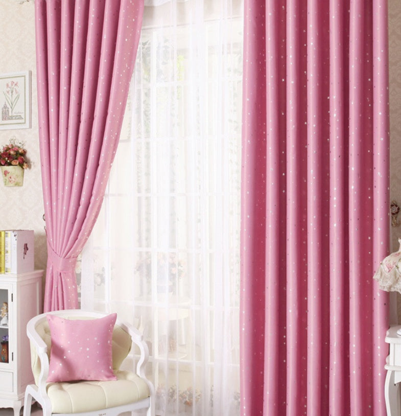 Star Print Perforated Finished Curtain