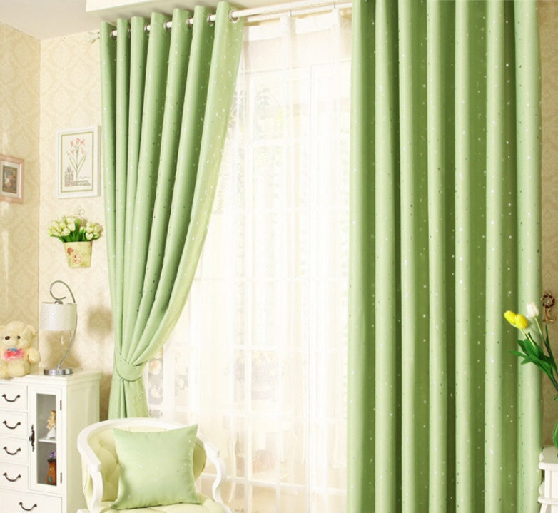 Star Print Perforated Finished Curtain