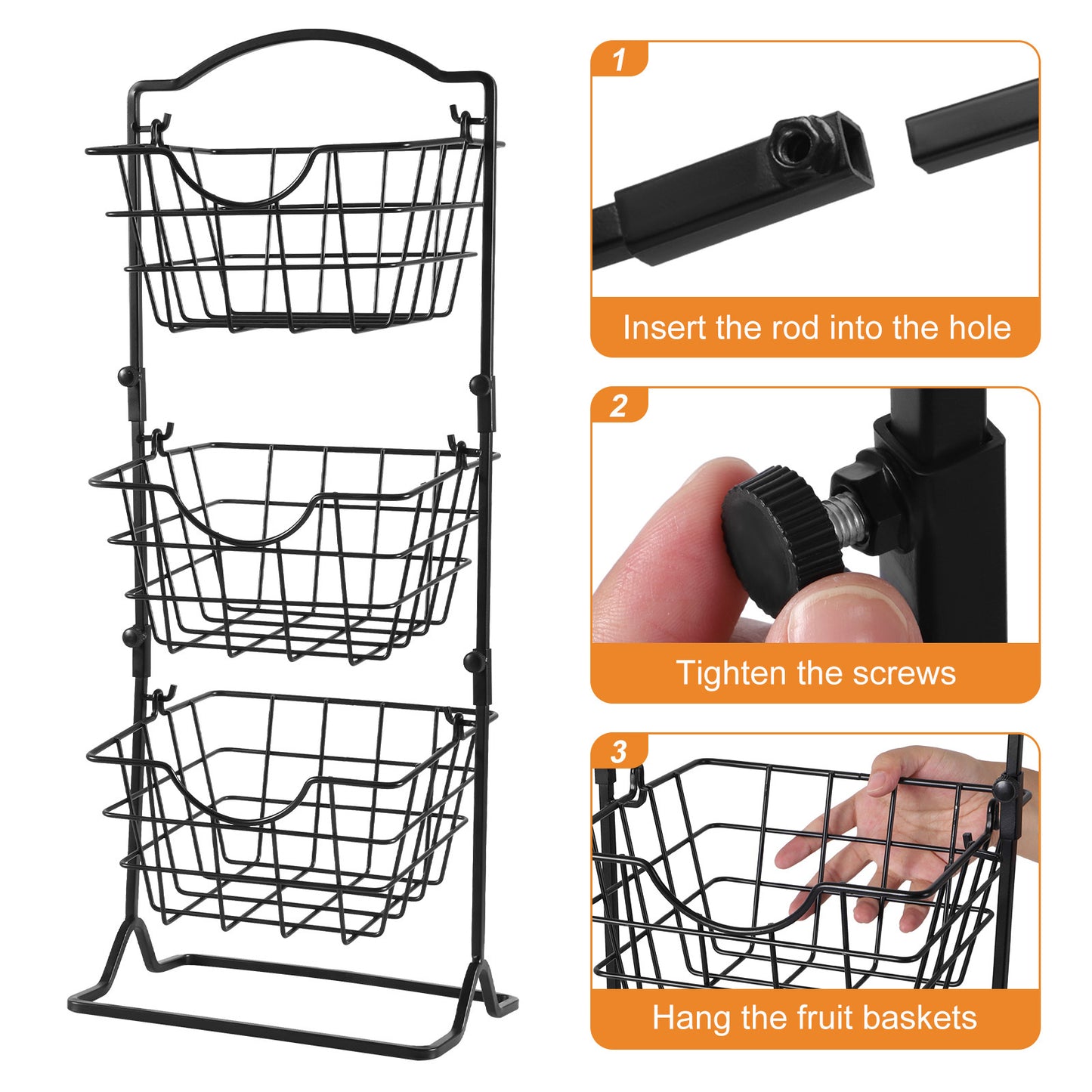 Multi-Layer Iron Storage Shelf for Home & Kitchen Organization