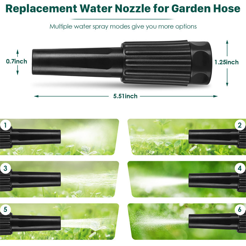 Metal Garden Hose 50ft & 100ft Stainless Steel Flexible, Kink-Free Water Hose with 10 Spray Patterns & 2 Nozzles