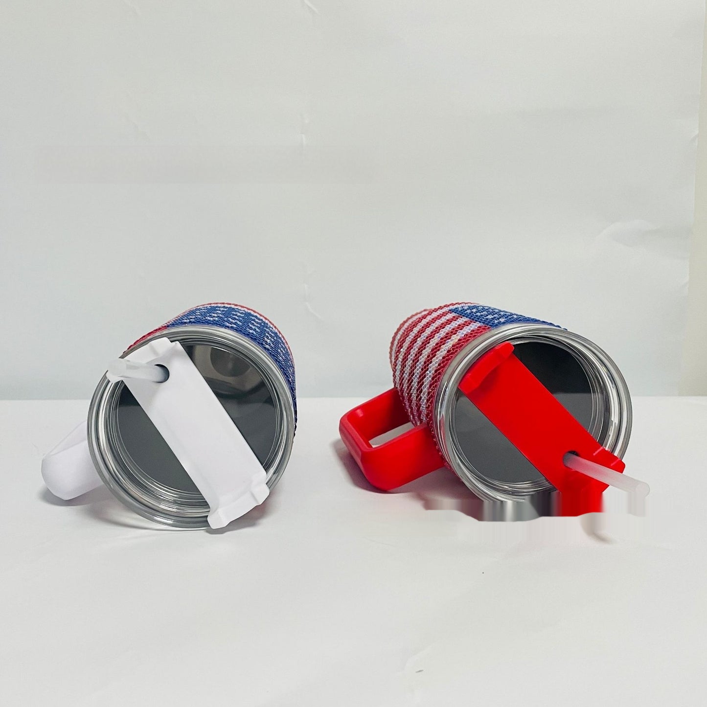 Stainless Steel Cup with Stars and Stripes Flag Design