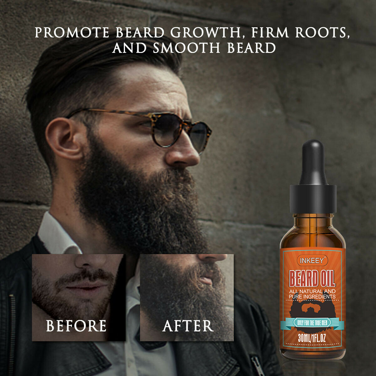 Beard Oil For MEN Hair Growth Oil Serum Mustache Grooming Growing Moisturizer