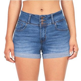 Waist-tight Denim Elastic Color Cloth Shorts Hot Pants