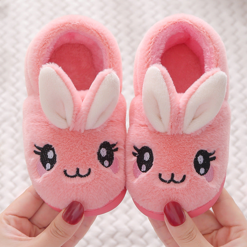 Indoor Non-slip And Warm Fur Slippers For Boys And Girls