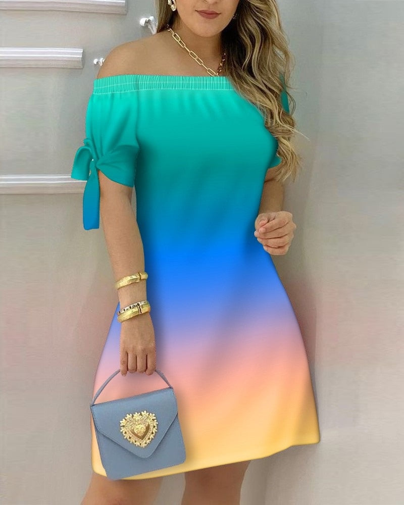 Women Off Shoulder Mini Dress