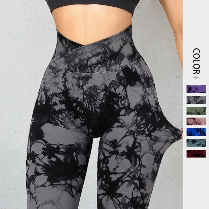 Seamless Tie Dye Leggings Yoga Pants