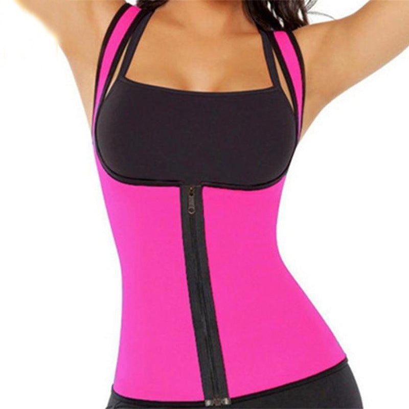 Zipper-style Women's Sports Wicking Vest Waist Corset