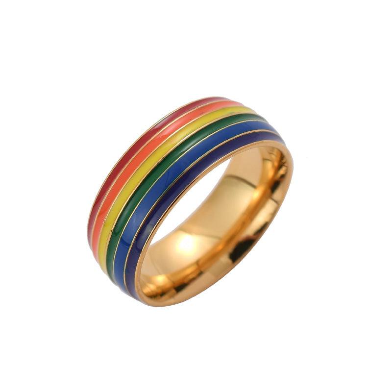 Rainbow Ring 18K Gold Plated