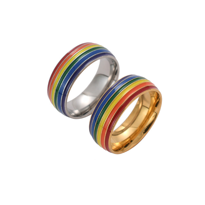 Rainbow Ring 18K Gold Plated