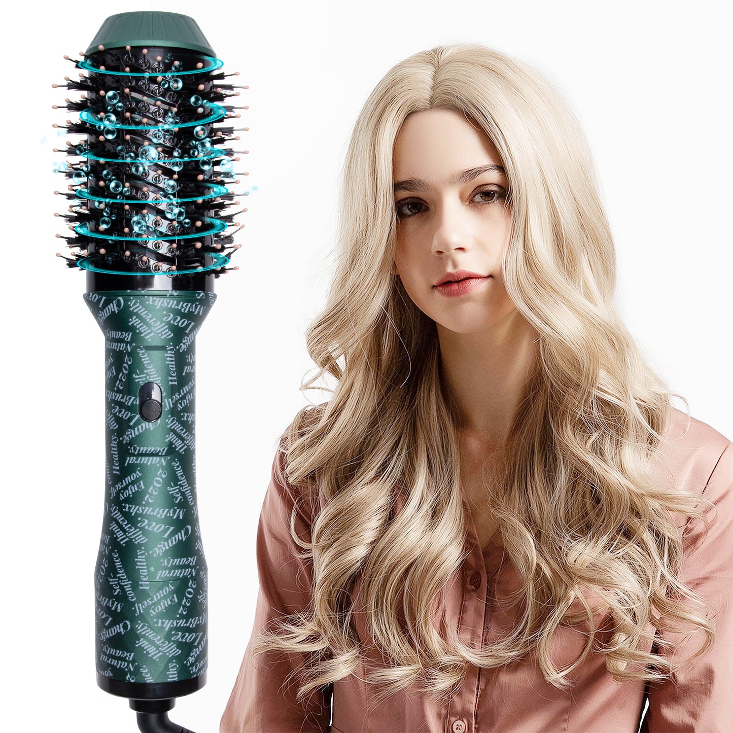 Hair Dryer, Brush And Styler Volumize In One, Multifunctional Ceramic Tourmaline Negative Ion Hot Air Styling Brush