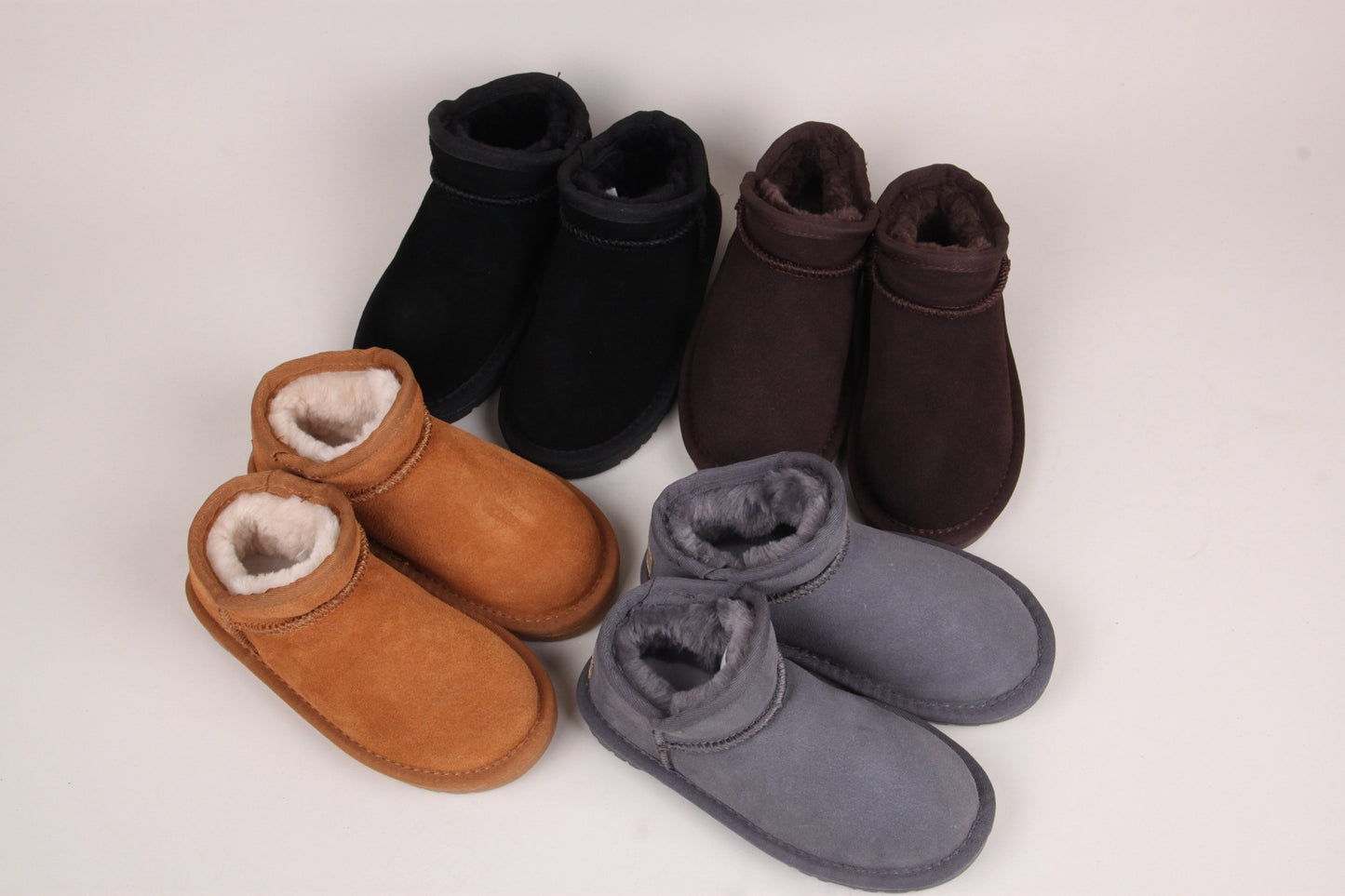 Children's Low-cut Snow Boots Genuine Leather