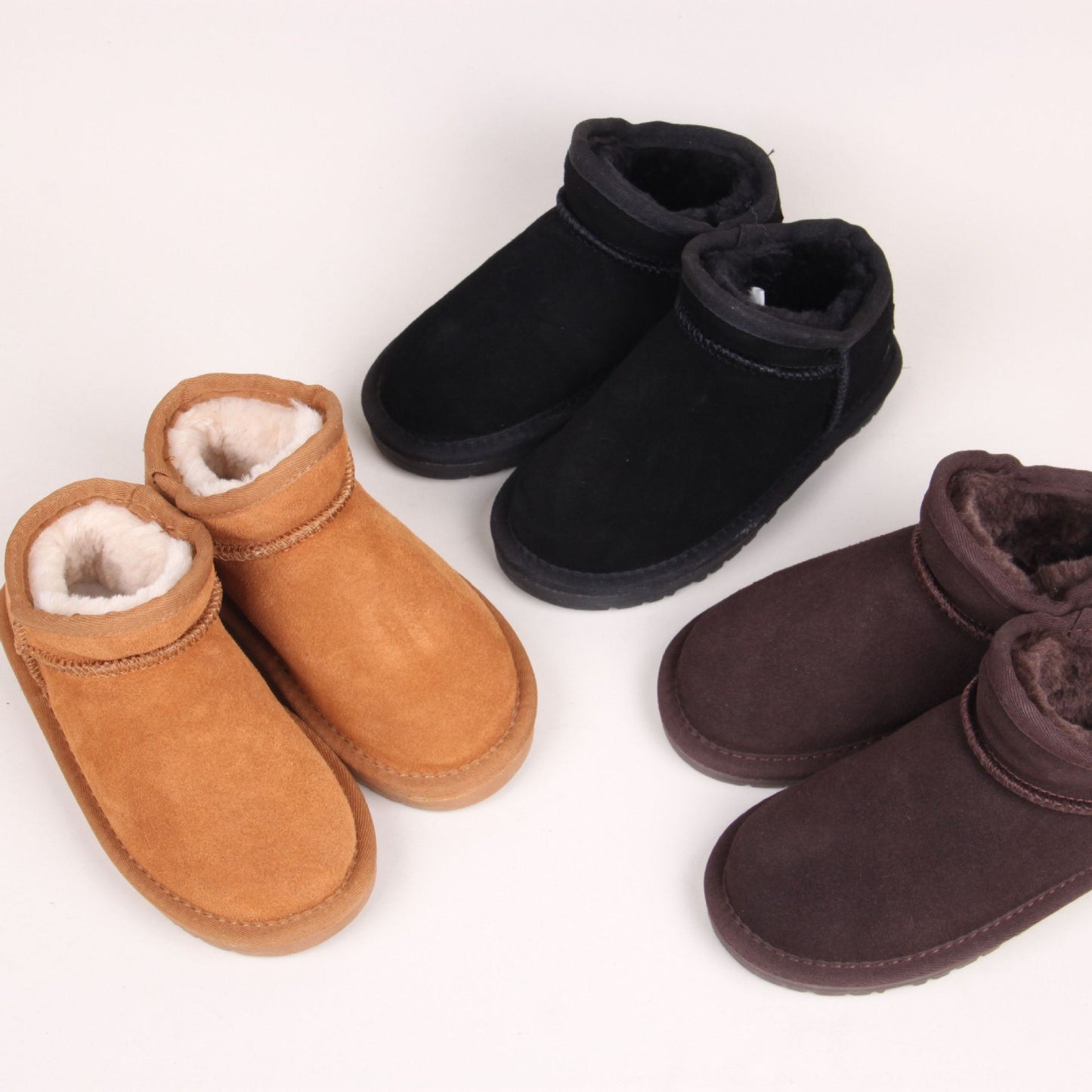 Children's Low-cut Snow Boots Genuine Leather