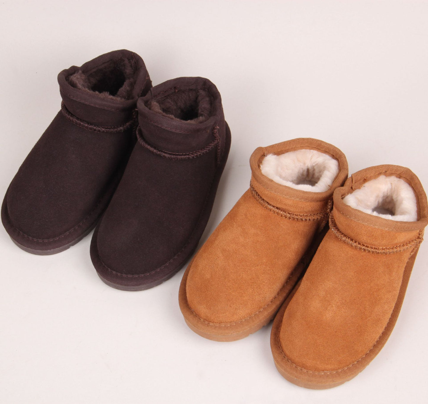 Children's Low-cut Snow Boots Genuine Leather