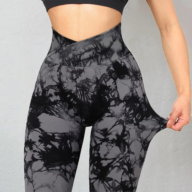 Seamless Tie Dye Leggings Yoga Pants