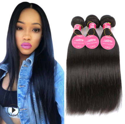 Real human hair straight wave human hair natural color wig extension