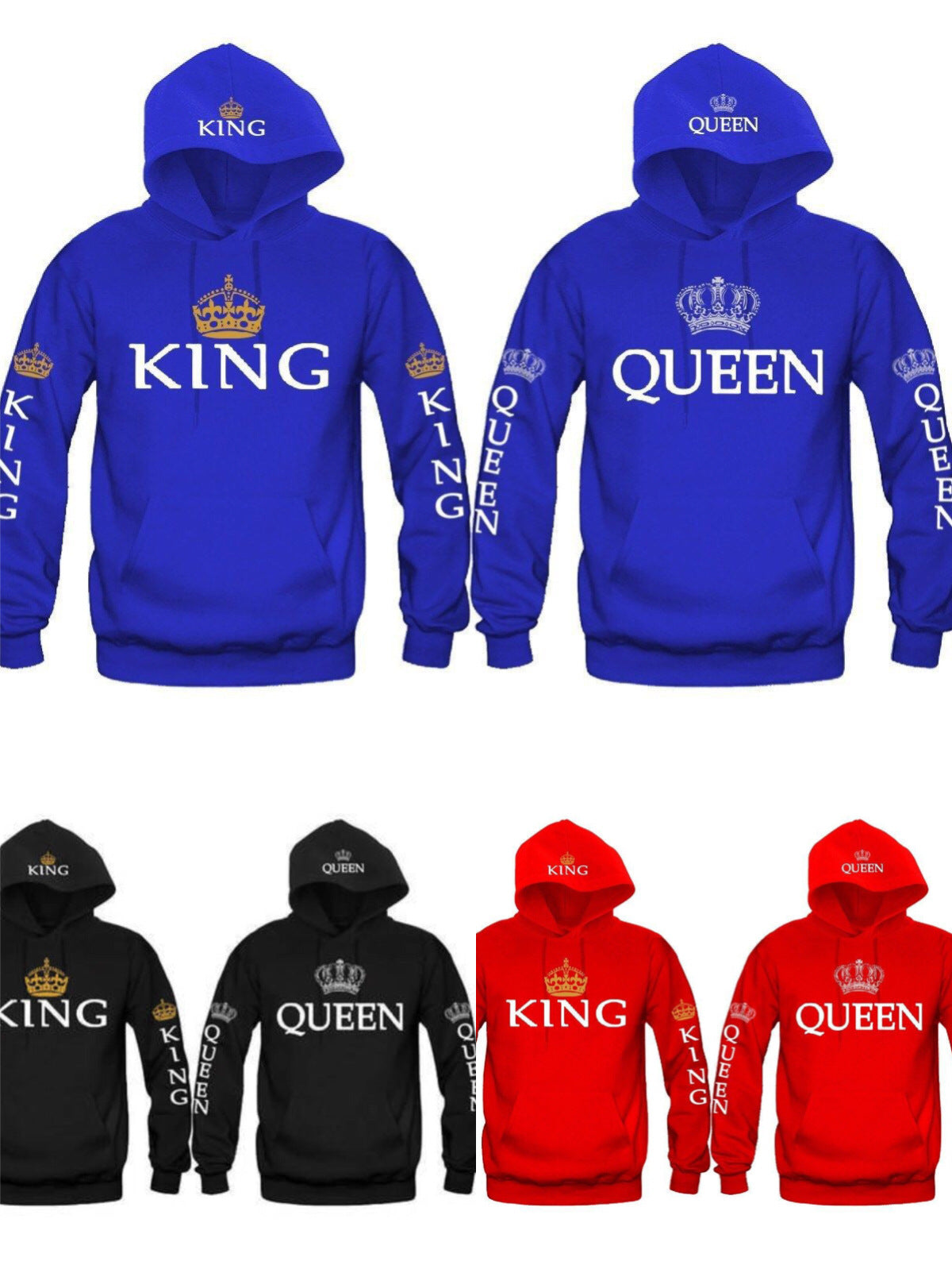 King & Queen Hoodies