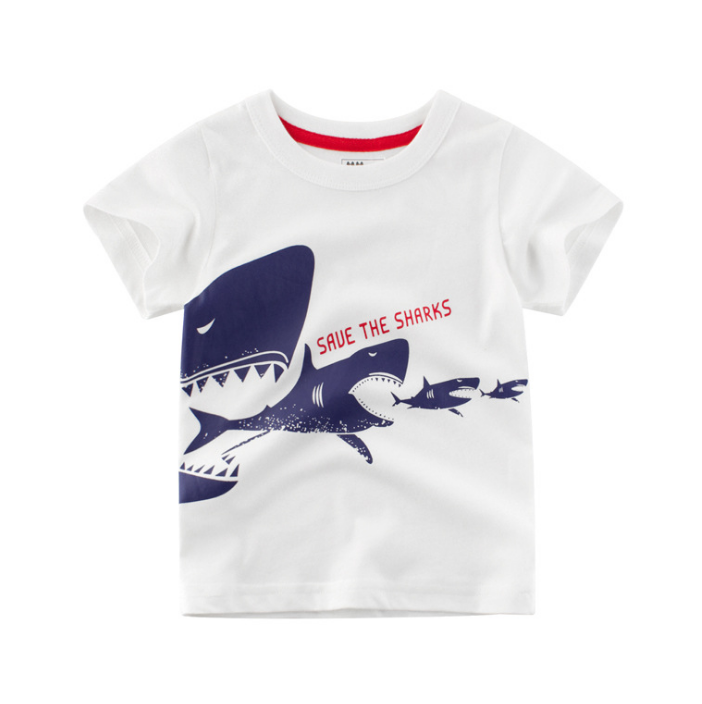 Children's Boys Cotton T-shirt Short Sleeves