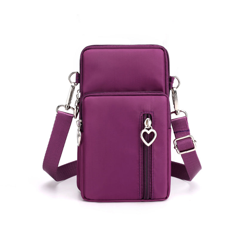 Solid Color Mobile Phone Crossbody Shoulder Women Arm Bag