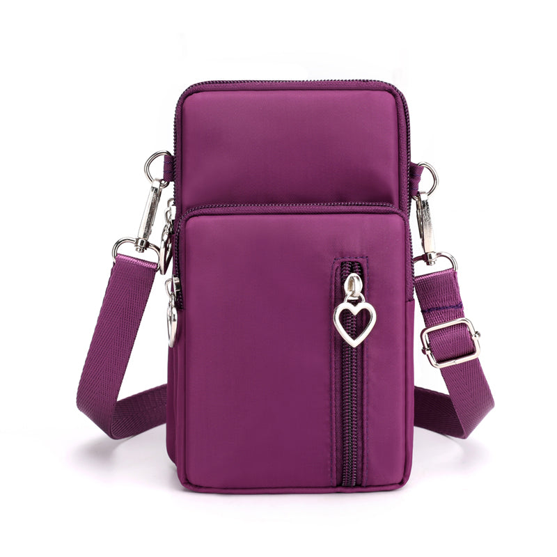 Solid Color Mobile Phone Crossbody Shoulder Women Arm Bag