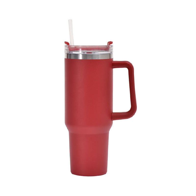 Stainless Steel Cup With Straw BPA Free Thermal Mug 40oz