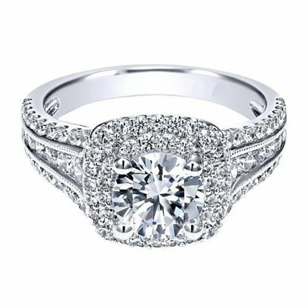 Platinum 18k Plated White Gold Diamond Ring