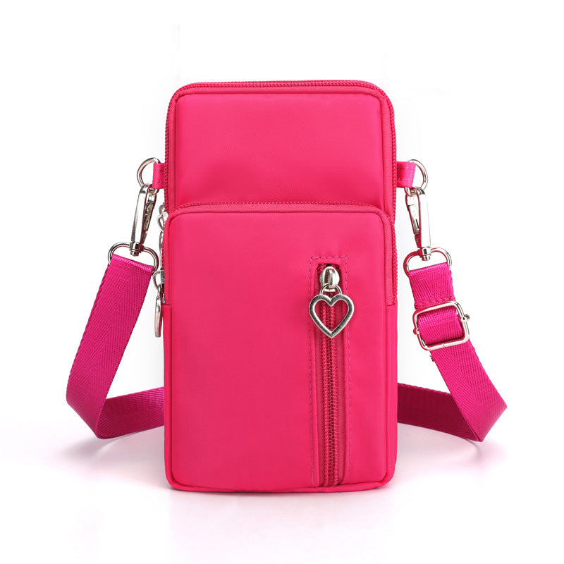 Solid Color Mobile Phone Crossbody Shoulder Women Arm Bag