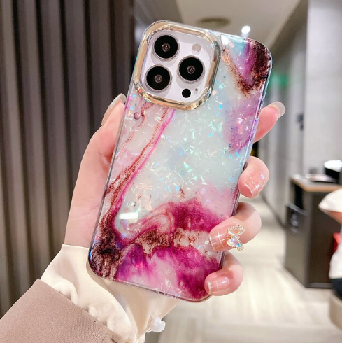 Marble Shell Pattern Phone Case For iPhones