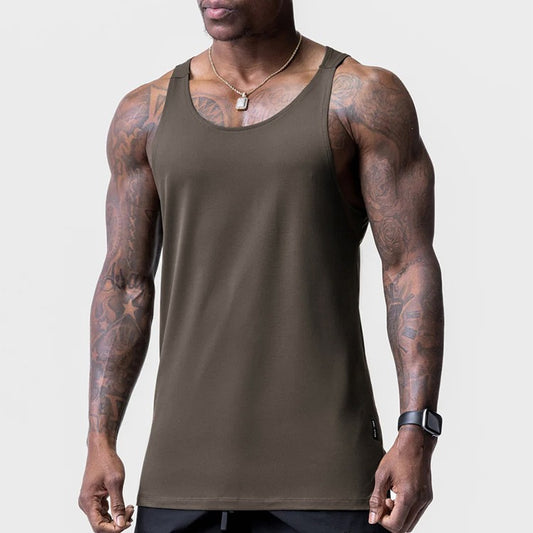 Men's Sports Vest Plus Size Printed Round Neck