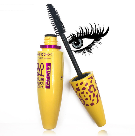 Mascara Leopard-shaped Yellow Tube Thick Curling Waterproof