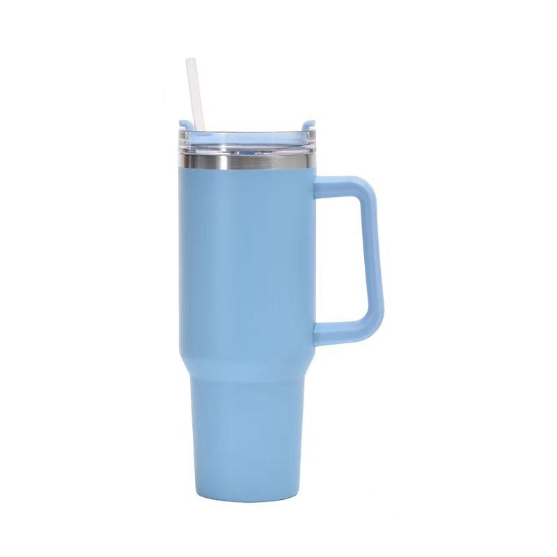 Stainless Steel Cup With Straw BPA Free Thermal Mug 40oz