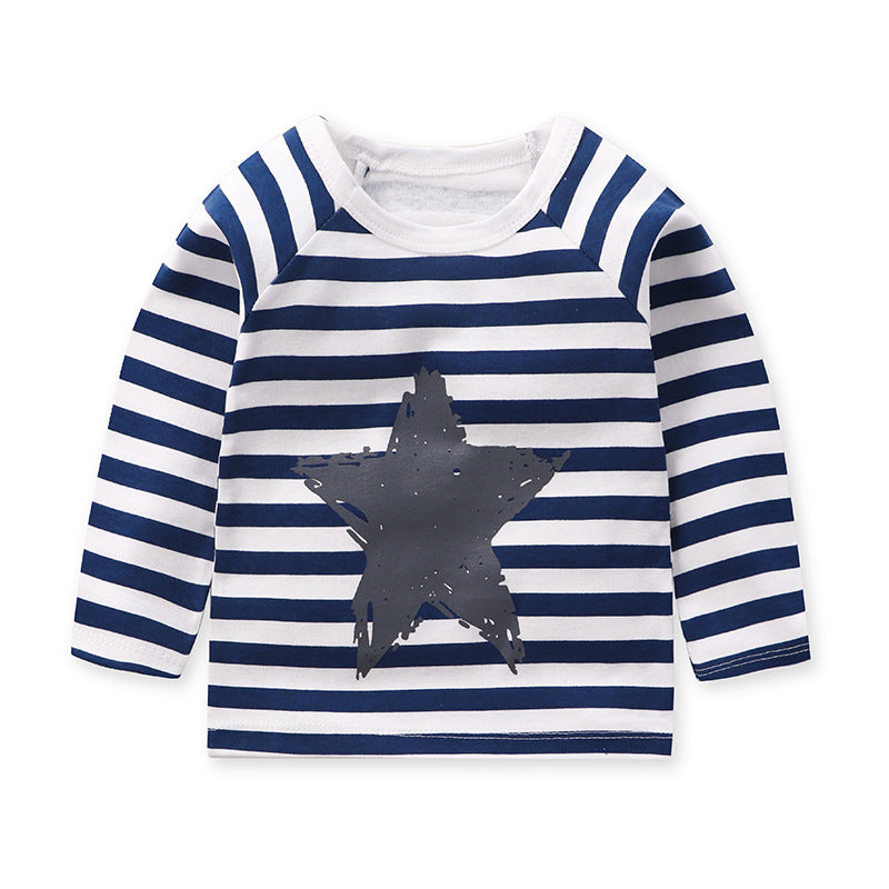 Children's Cotton Base Shirt Round Neck Raglan Sleeves Top