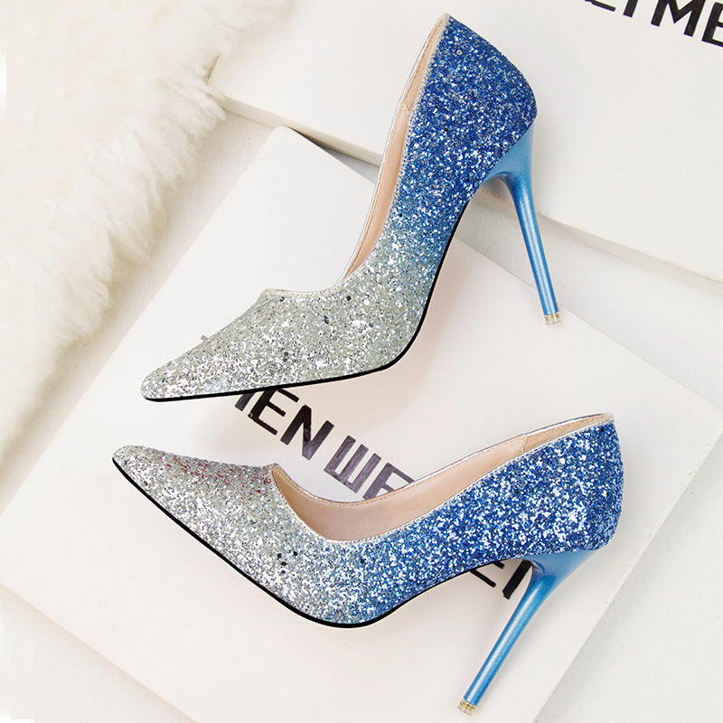 Women's Fashion Pointed Low-cut High Heels