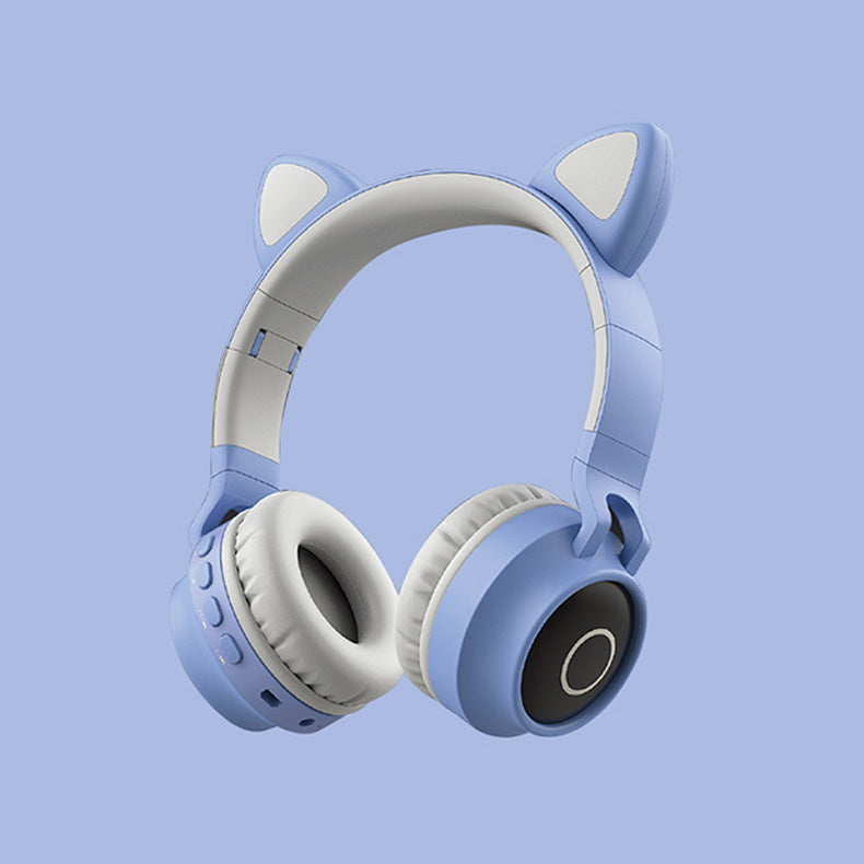 LED Light Cat Ear Headphones Wireless Bluetooth