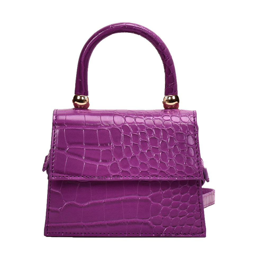 Embossed small square bag