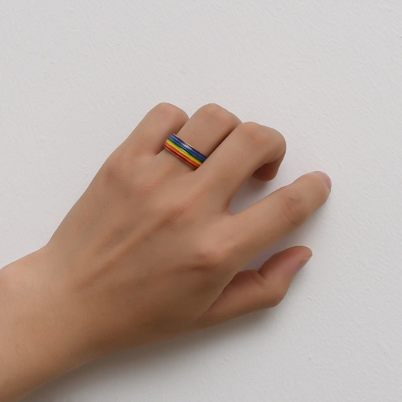 Rainbow Ring 18K Gold Plated