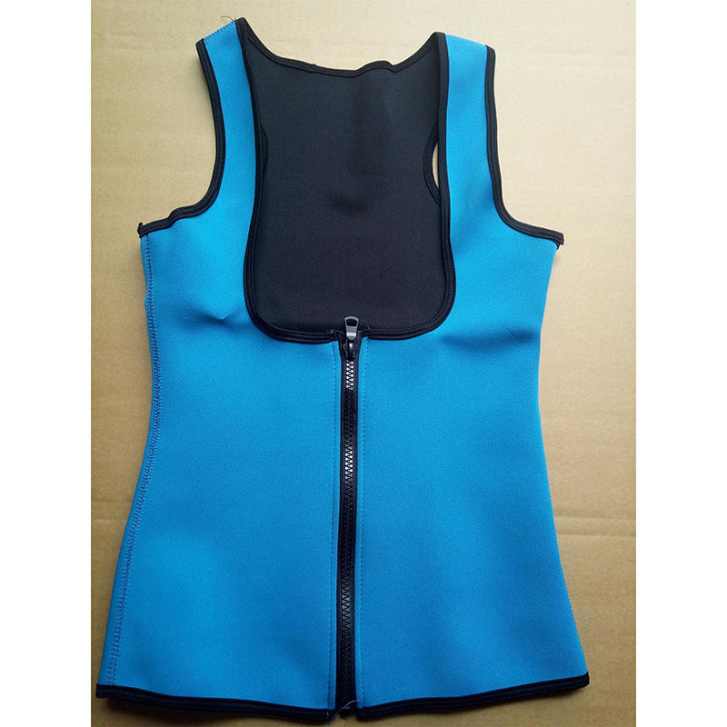 Zipper-style Women's Sports Wicking Vest Waist Corset