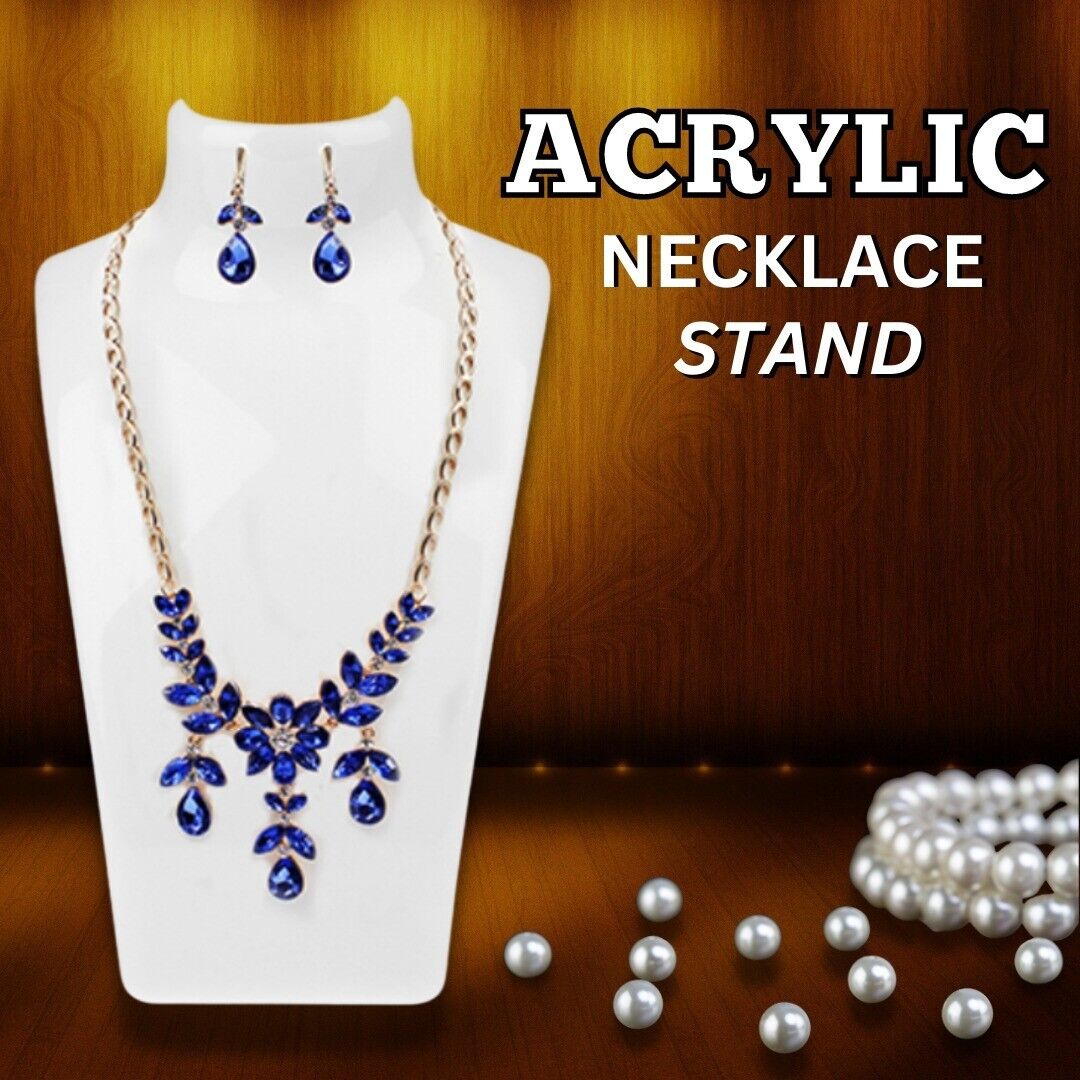 Acrylic Display Stand Necklace Pendant Bust Mannequin Earring Jewelry Chain