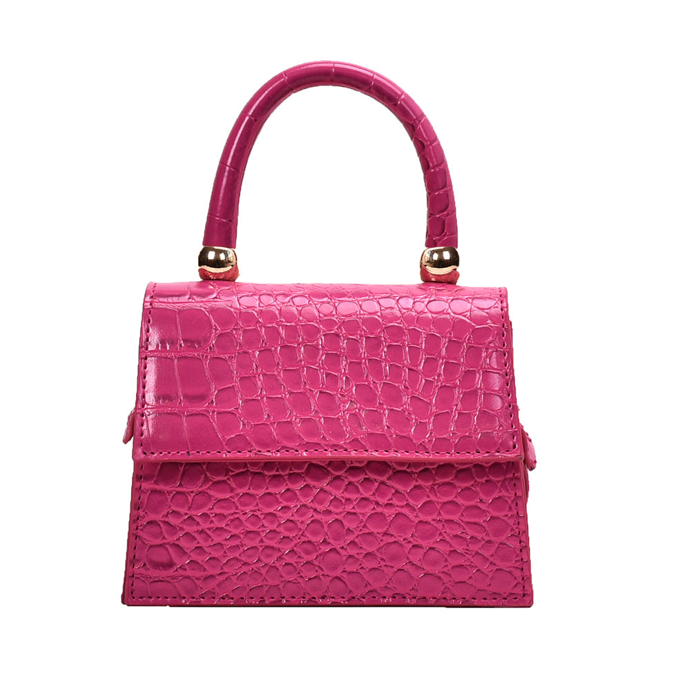 Embossed small square bag