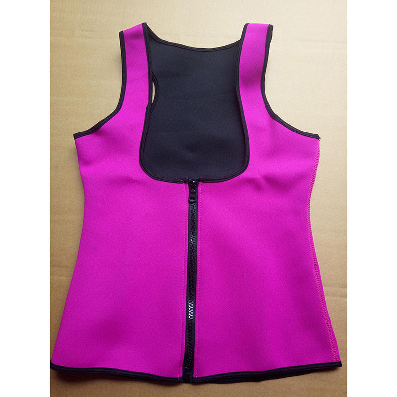 Zipper-style Women's Sports Wicking Vest Waist Corset