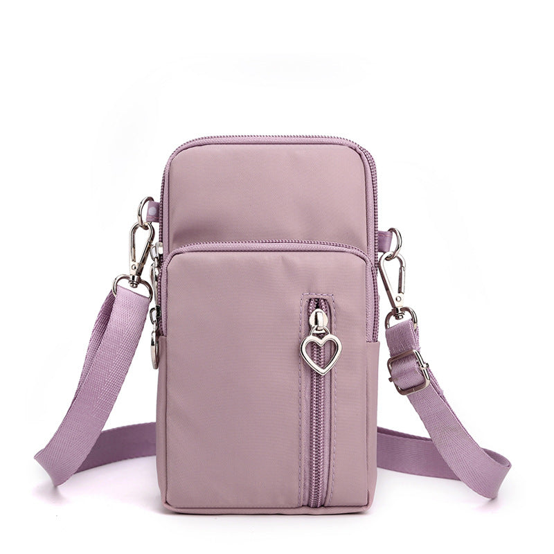 Solid Color Mobile Phone Crossbody Shoulder Women Arm Bag