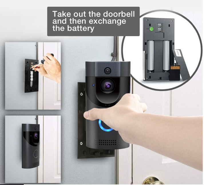 Home alarm smart wifi video doorbell wireless video intercom doorbell mobile phone remote video