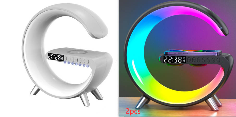 G Shaped LED Lamp Bluetooth Speake Wireless Charger Atmosphere Lamp