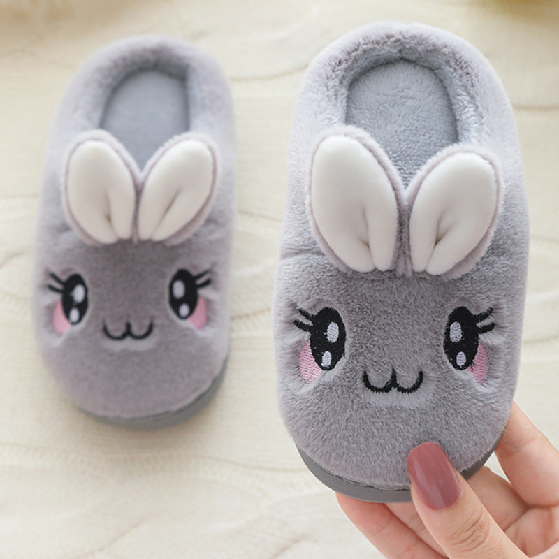 Indoor Non-slip And Warm Fur Slippers For Boys And Girls