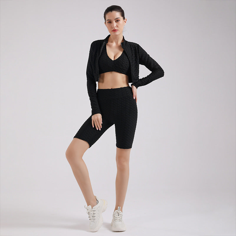 Long-sleeved Jacket Sexy Vest Vitality Five-point Pants