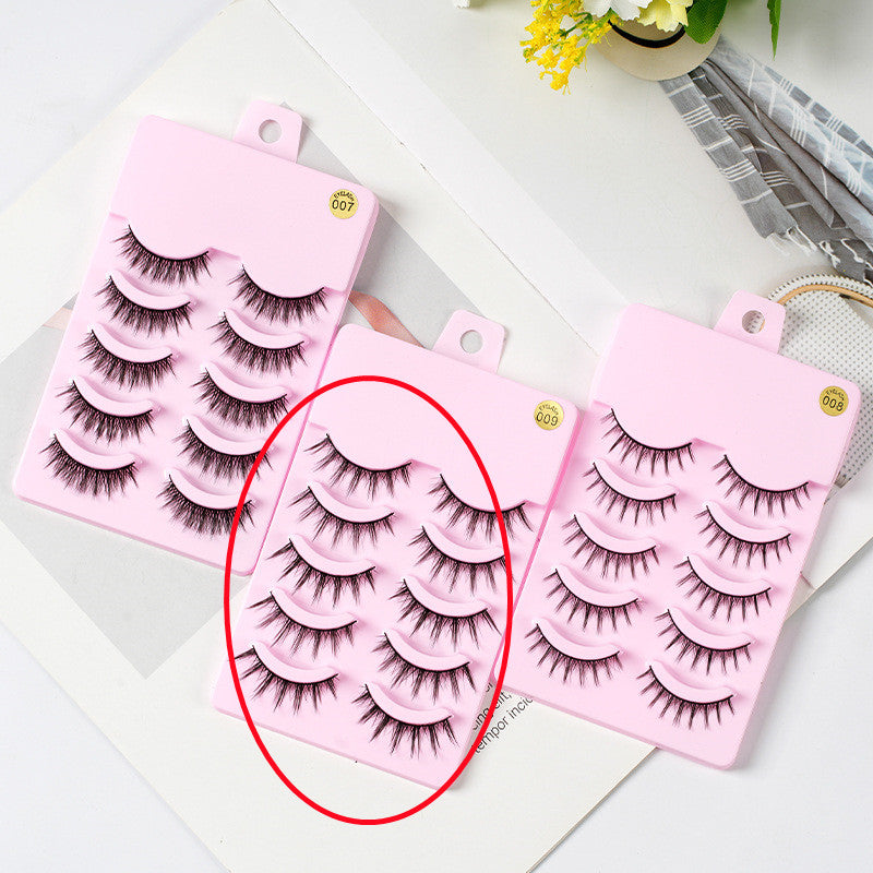 5 Pairs Manga Lashes Anime Cosplay Natural Wispy Makeup Artificial False Eyelashes