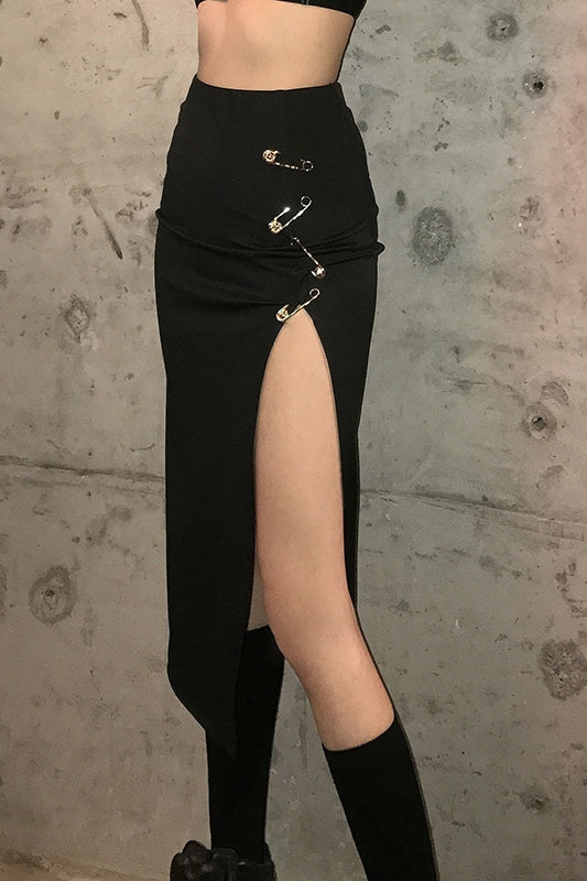 Thin Skirt High Waist Sexy Split Hip Skirt