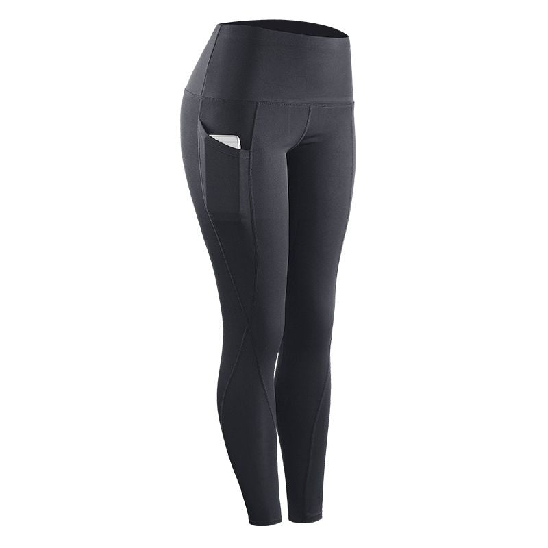 Compression Skinny Fitness Leggings Stretch Sportswear Casual Leggings Pants with Pocket